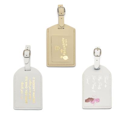 China Promotion Gift Wholesale Custom Volume Personalized PU Leather Luggage Tags for sale