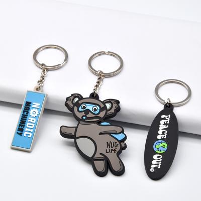 China Promotion Gift Factory Customized Logo 2d Soft Rubber Key Chain PVC 3d Key Chain Custom Made Key Chain for sale