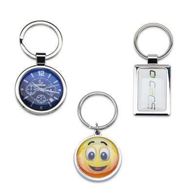 China Promotion gift factory price wholesale no minimum price cheap price custom logo enamel epoxy keychains for sale