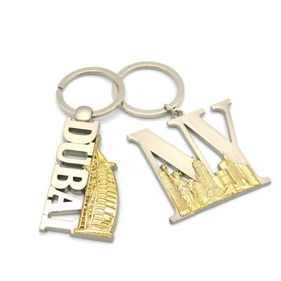 China Custom Metal Keychain Europe China Company Key Chain Manufacturer Souvenir Gift Logo Promotional Moving Key Chain for sale