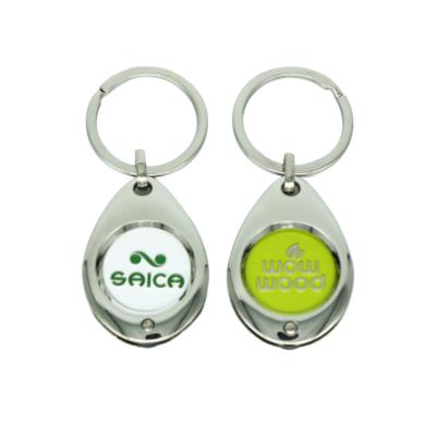 China hot item promotional custom metal company logo promotion gift key indicator coin holder 3d key chain for sale