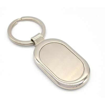 China Europe logo shape metal sublimation mute keychain customized zinc alloy high quality keychains outlet chain for sale