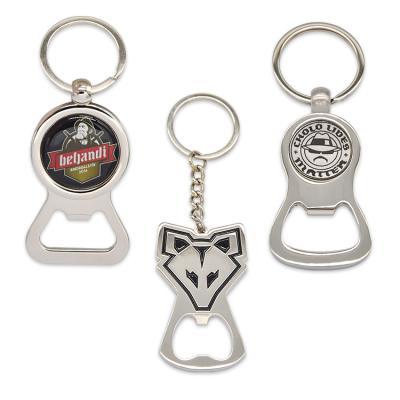 China Europe Factory Wholesale Metal Logo Key Chain Blank Bottle Opener Custom Key Chain for sale