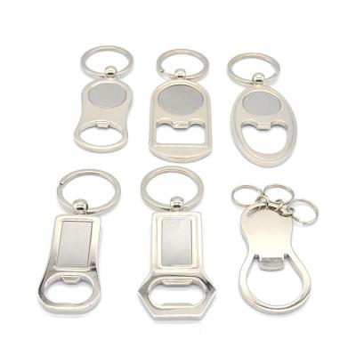 China Viable Cheap Bulk Custom Metal Bottle Opener Blank Key Chain Key Chain for sale