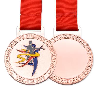 China China Hot Sale Custom Metal Award Medals Cheap Medallion With Ribbon for sale