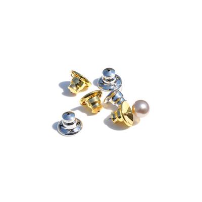 China Big Bullet Earring Back Lock Earring Stopper Round Brass Multicolor Earring Accessories Jewelry Accessories Back Stopper for sale