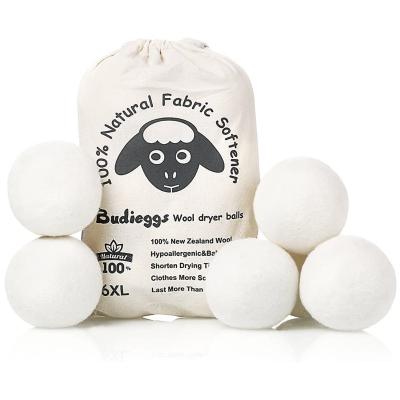 China Natural White Black Gray 100% Pure Australian 7cm Wool Dryer Ball Smell Elimination/Dehumidification Felt Balls For Laundry for sale