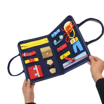 China Early education collapsible montessori educational toys study book felt busy montessori baby board for toddlers for sale