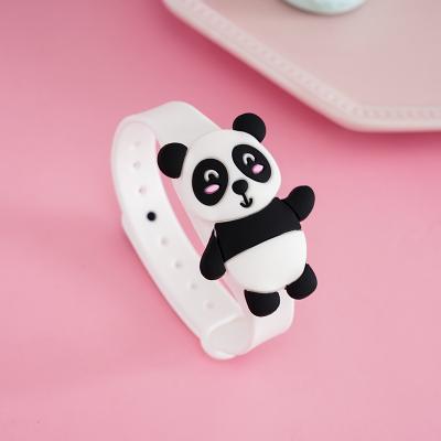 China Sustainable Summer Eco-friendly Colorful Kids Used Cartoon TPU Anti Mosquito Reflector Snap Ultrasonic Wristband With Light for sale