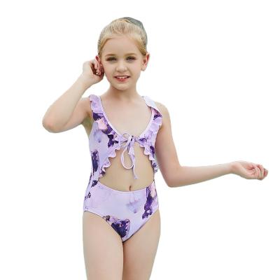 China 2022 wwwxxx children's swimwear tie purple children's swimwear windproof dye thong one-piece bikini set for sale