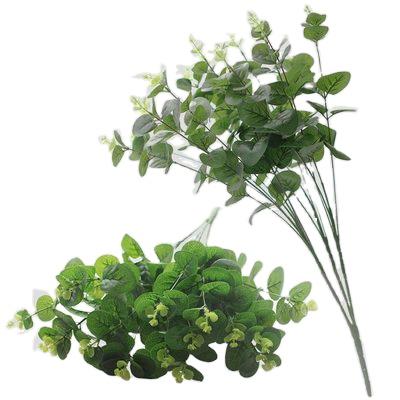 China Wedding Table Centerpiece 16 Branches Green Artificial Eucalyptus Leaves For Wedding Party Decoration Eucalyptus Leaves Stems Artificial Branches for sale