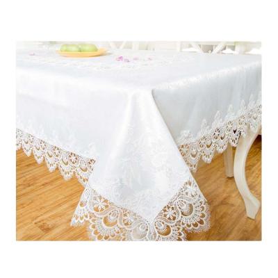 China Luxury Waterproof Velvet Table Cloth Wedding Decor Lace Table Cloth Home Decor for sale