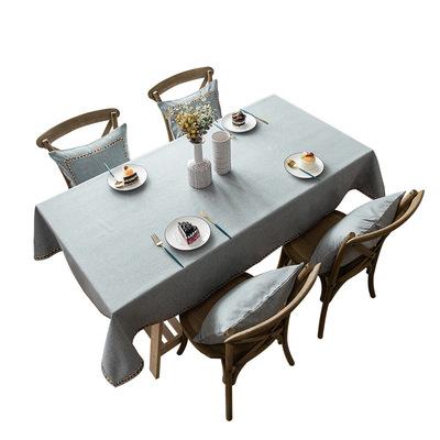 China Cotton Waterproof High Quality Luxury Washed Linen Tablecloth For Home Decor for sale