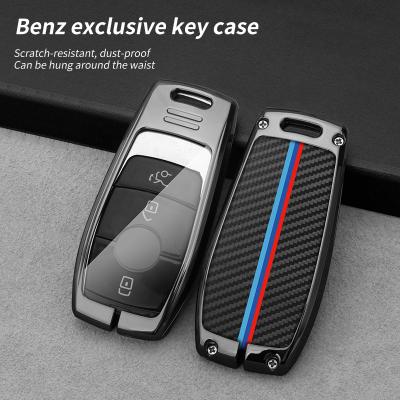 China Simple business style applicable to Mercedes Benz C, E, S, V, G, GLS, CGL, GLE, AMG, EQE car key chain, key bag customized car key ring car as a gift for sale