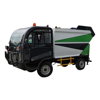 China Environmentally Friendly Electric Green Box Carrier Outdoor Garbage Truck For Building Material Stores Collection for sale