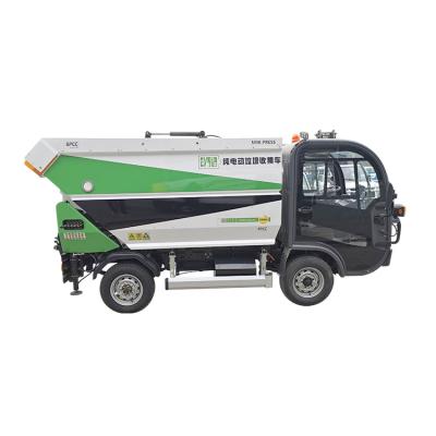 China Large capacity electric green garbage trucks building material stores environmental protection cheap collection for sale