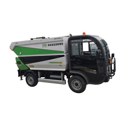 China Custom Wholesale Building Material Stores Kitchen Side Loading Open Body Load Mounted Self Tilting Garbage Truck for sale