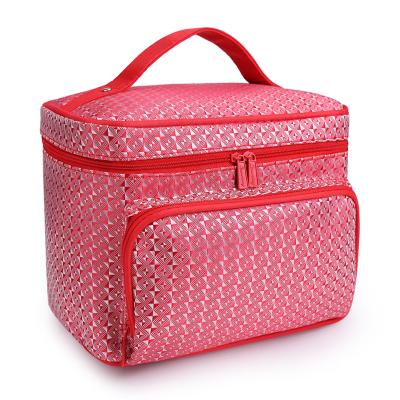 China Fashion/Functional/Waterproof/Convenient Travel Makeup Organizer Makeup Travel Toiletry Bag For Women Cosmetic Bag Suitcase With Top Handle for sale