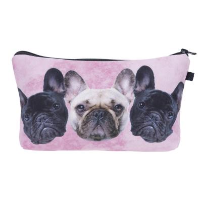 China Fashion/Portable Makeup French Bulldog Toiletry Bag Multifunctional Cute Functional/Waterproof Cosmetic Pouch/Bag Dresser For Home Office Daily Travel Use for sale