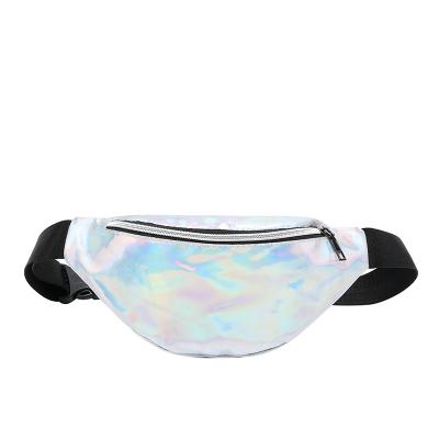 China Women Hologram Laser Waterproof Waist Bag Fashion Shining Neon Fanny Pack Bum Bag Travel Purse for sale