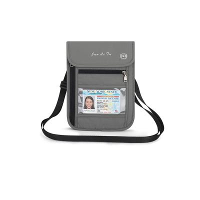 China Water Repellent Travel Wallet RFID Blocking Hidden Money Pocket and Neck Passport Holder for sale