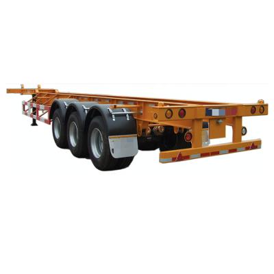 China Skeleton Semi Truck Trailer Star Brand Low Price Gooseneck 30ft Trailers For Transport Container for sale