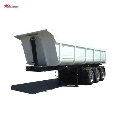 China Truck Trailer Elite Choice Steel Box Tipper Hoist Box Semi Trailer Truck For Dirt Hauling for sale