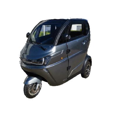 China Toodi Three Wheel Semi Trailer Electric Mini Scooter Tricycle With Roof For Adult Max Black Green Silver Body Pink Motor Power Acid Battery for sale