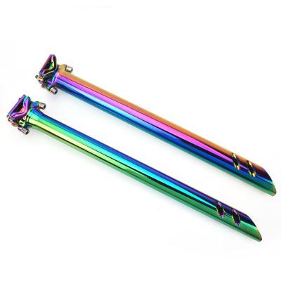 China MTB Bikes Custom Bike Accessories 400mm 27.2mm-31.6mm Rainbow Mountain Bike Seat Post Clamp Adjustable Bike Seatpost Bike Seat Post for sale