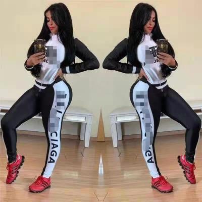 China TikTok Fashion Designer Black Breathable Warm Stylish Equipment Gym Women Cycling High Quality Casual Clothing Sports Set Tracksuit for sale