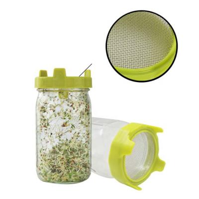 China Mason Jar Customizable Wide Pot With Sprouting Mouth Weed Pot Sprouting Kit for sale