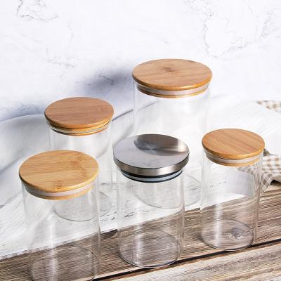 China Viable OEM Supplied Custom Logo Borosilicate Glass Storage Jars Spice Jar Borosilicate Jar For Sale for sale