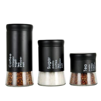 China Food 400ml 600ml 800m Kitchen Use Storage Glass Jars With Stainless Steel Sleeve And SS Lid for sale