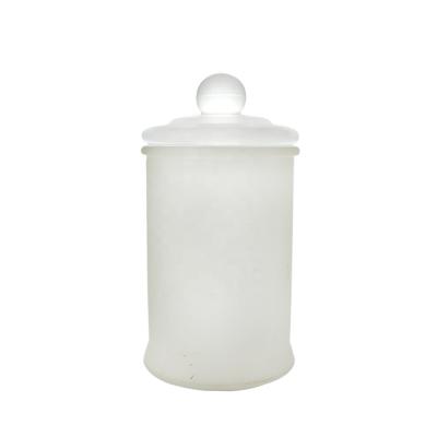 China 2018 Religious Activities Clear Cylinder Hot Selling Glass Candle Jar For Candle Making With Glass Lid for sale