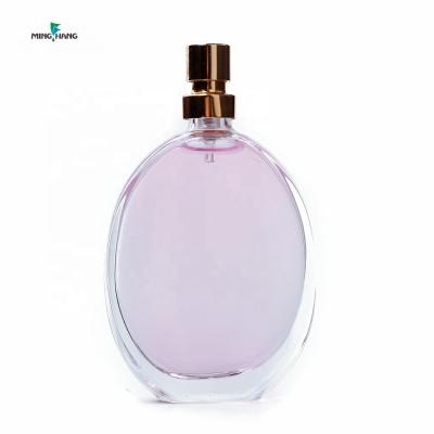 China High quality personal care round shape low moq perfume packaging spray glass bottle with aluminum cap for sale