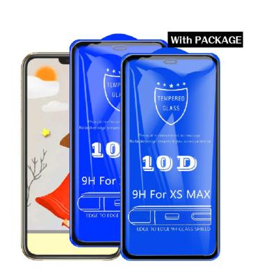 China High Quality Mobile Phone Full Cover Film With Retail Package 10d Clear Tempered Glass For iPhone 13 11 Pro Max 12 Screen Protector for sale