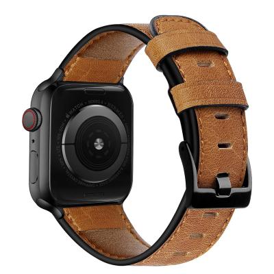 China Leather for apple watch 1/2/3/4 leather watch band for iwatch leather watch strap for sale