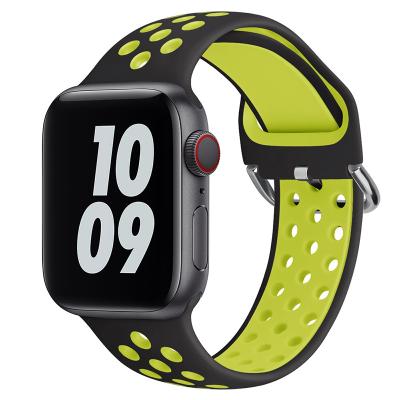 China Rubber strap for iwatch breathable wrist strap for apple watch for sale