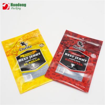 China Custom Shock Resistance Beef Jerky Packaging Bags Pouch Beef Package Bags for sale