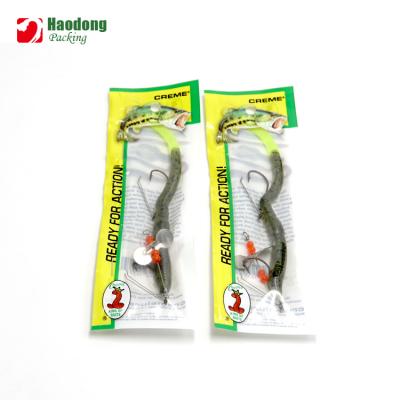 China Soft Lure Three Seal Plastic Bait Packaging Moisture Proof Customized Side Bag for sale