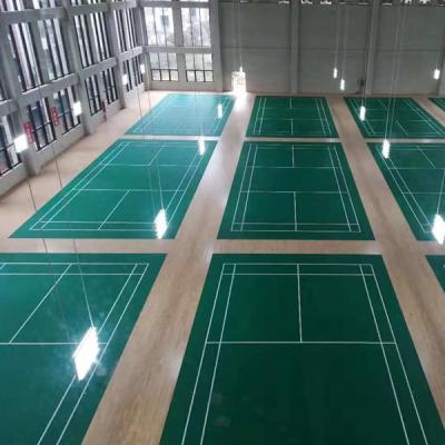 China Indoor Sports Badminton Court Mat Badminton Tiles PVC Sports Flooring for sale