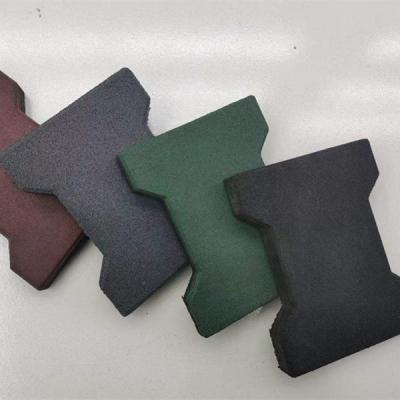 China Environmental friendly outdoor interlocking rubber flooring brick for horse barn patio backyard paver for sale