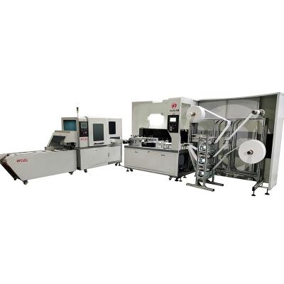 China energy & 3 Layer Pulling Disposable Mask Making Machine High Speed ​​Of 130 Cycles for sale