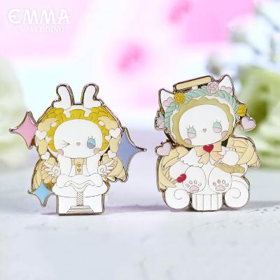 China Custom Name Pendant EMMA Mysterious Forest Wedding Blind Box Toys Kirsite Badge Decoration Yanchuang Culture Badge for sale