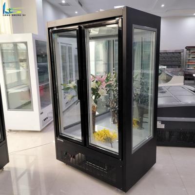 China Fresh Flower Artificial Cooler Showcase Single-temperature Florist Shelf Glass Door Display Refrigerators For Flower Te koop