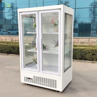 China Single-temperature Keeping Fresh Flower Cooler Rose Shop Showcase Glass Door Display Fridge Flower Cooler Display Fridge For Flower for sale