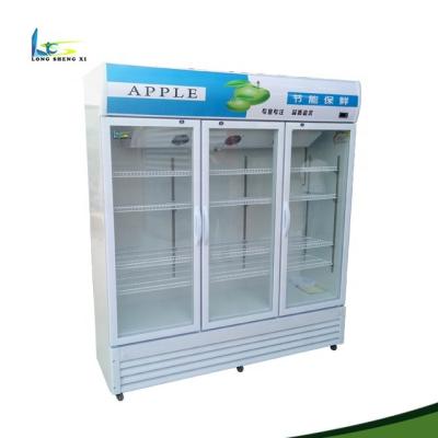 China Single-Temperature Supermarket Restaurant Multi-Glass Doors Fridge Transparent Fridge Cooler for Drinks Te koop