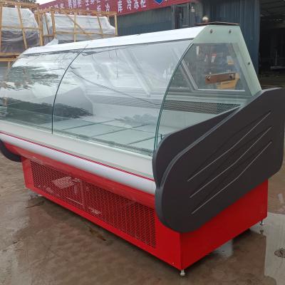 China Front Open Glass Door Deli Single-Temperature Elevator Meat Display Chiller Chiller For Supermarket for sale