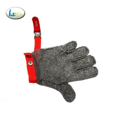 China Anti-Cutting Stainless Steel Butcher Palm Protection Glove Level 5 Chainsaw Hand Protection Highest Level Gloves for sale