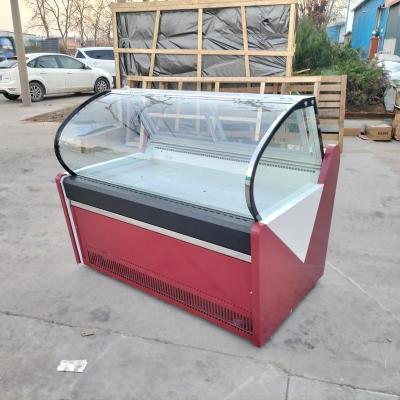 China Single-temperature Salad Counter Refrigerator Air Cooling Glass Door Cheesecake Display Refrigerator Te koop